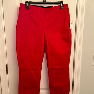 NWT Old Navy Pixie Skinny Pant Size 10 Red